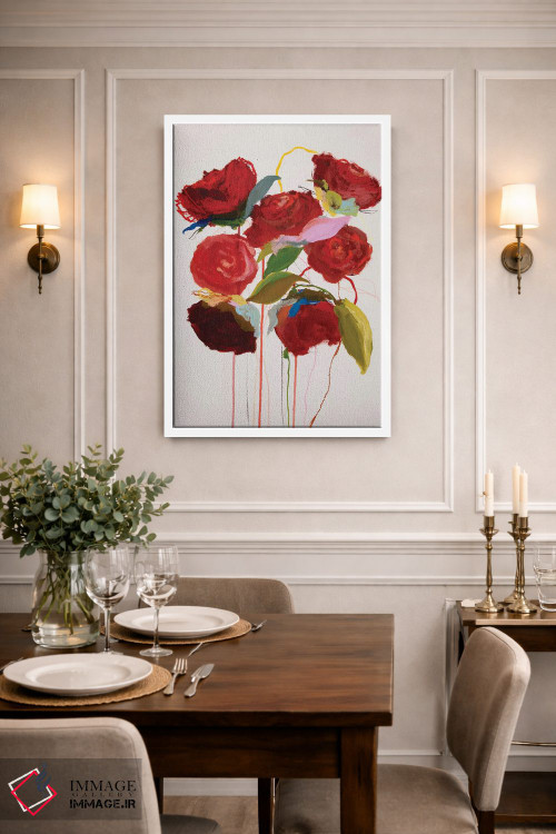 تابلو انتزاعی شکوفه - در قرمز من اثر لی واینر - D1W