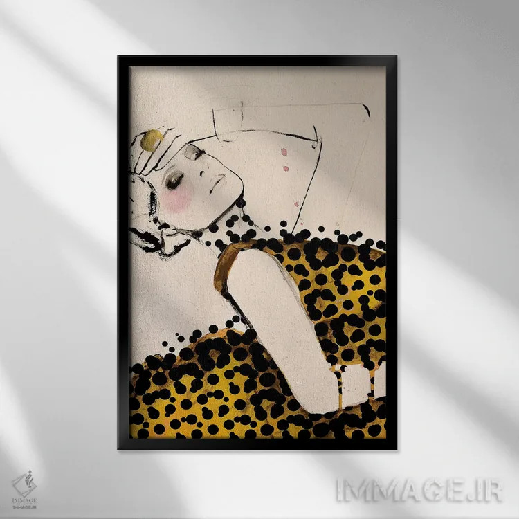 تابلو دکوراتیو جریان اثر لی واینر - نمای قابدار مشکی