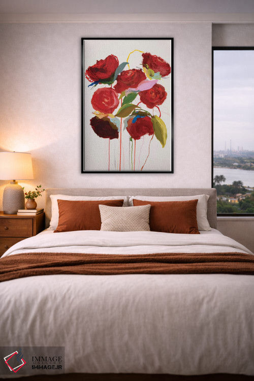 تابلو انتزاعی شکوفه - در قرمز من اثر لی واینر - D5B