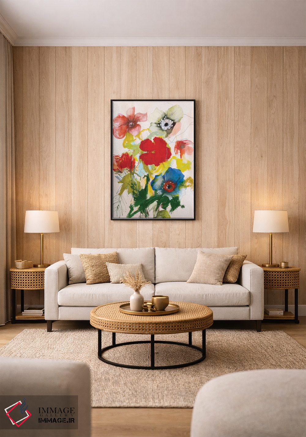 تابلو انتزاعی شقایق ۲۰۲۴ اثر لی واینر - D1B