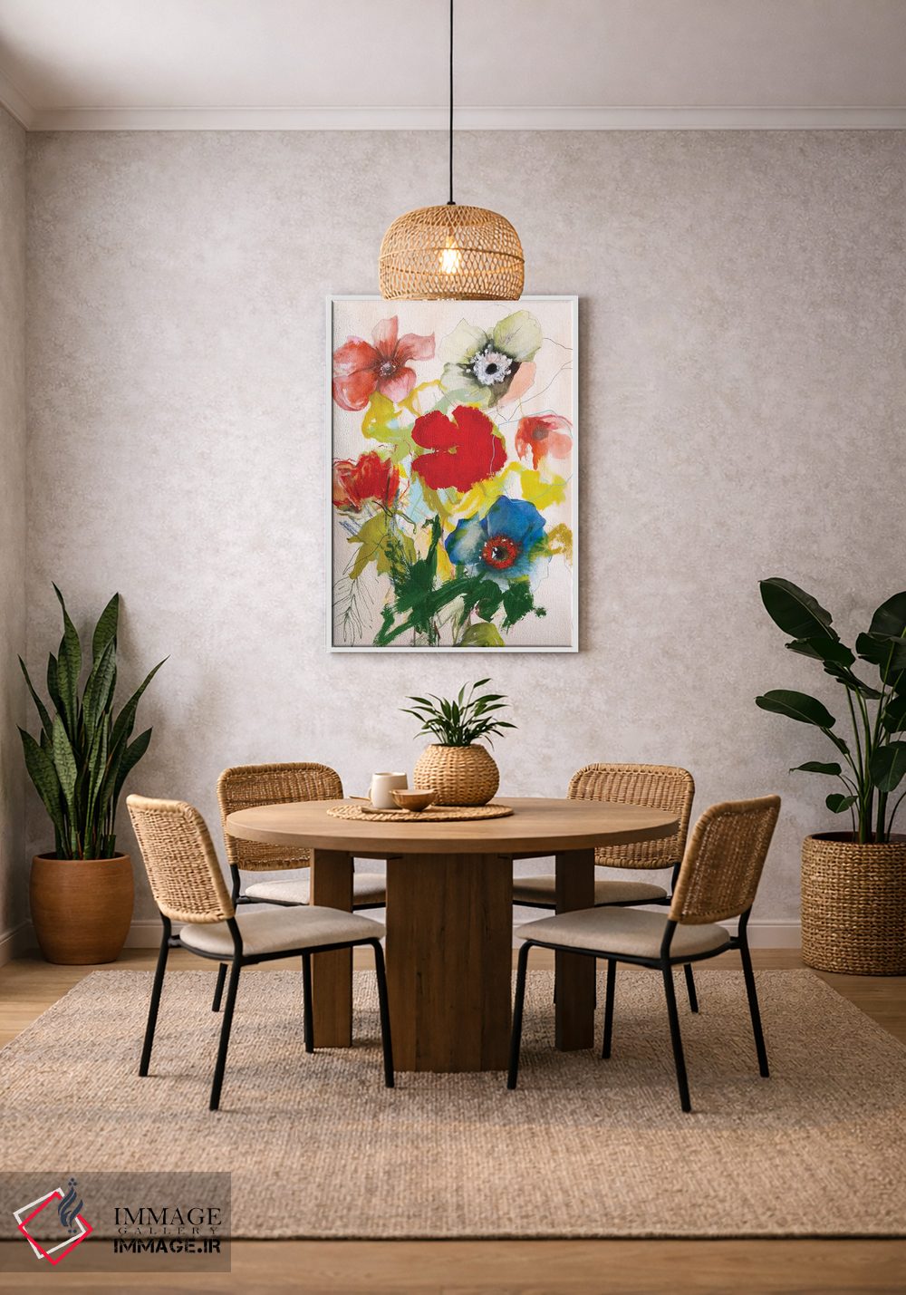 تابلو انتزاعی شقایق ۲۰۲۴ اثر لی واینر - D2W