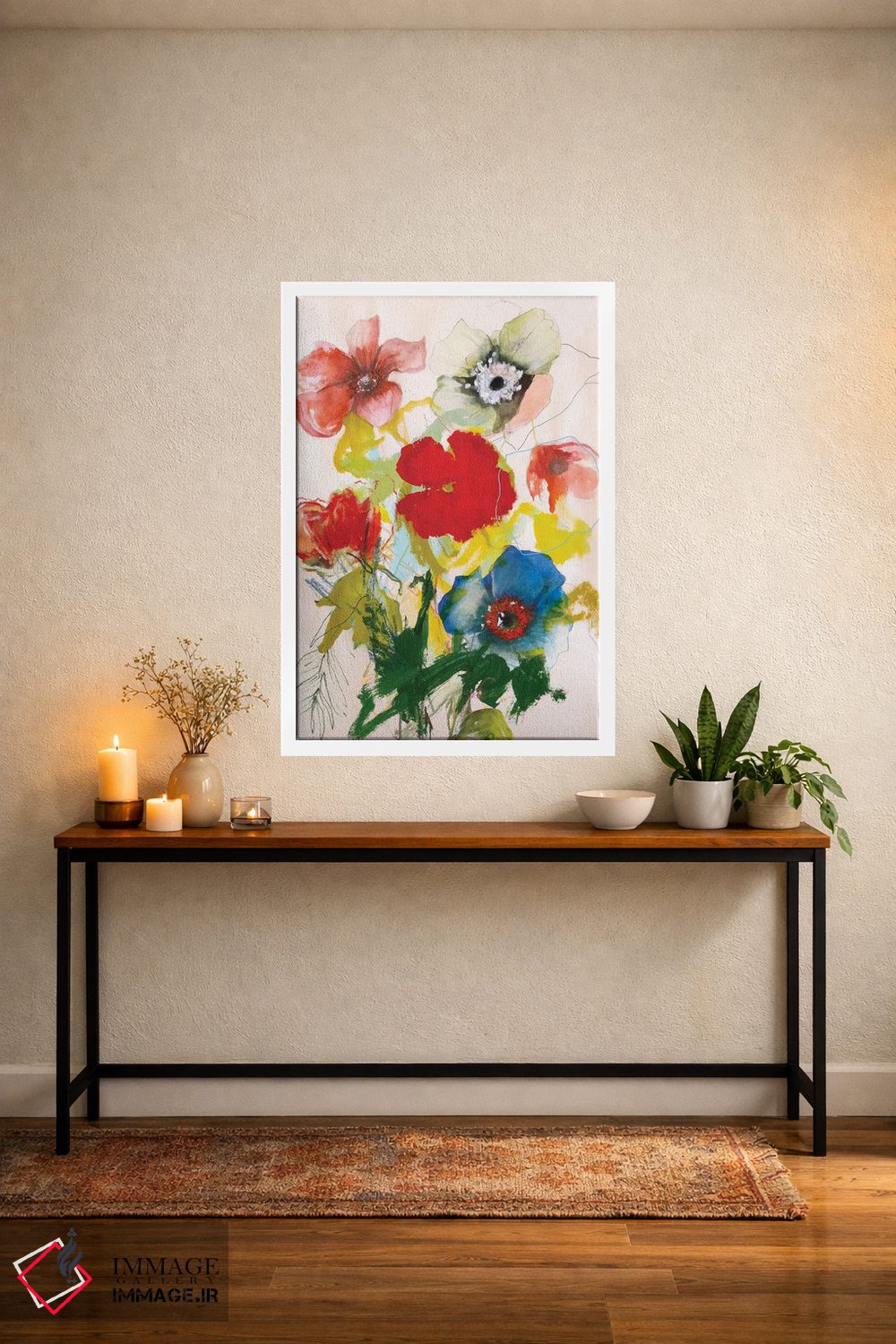 تابلو انتزاعی شقایق ۲۰۲۴ اثر لی واینر - D3W