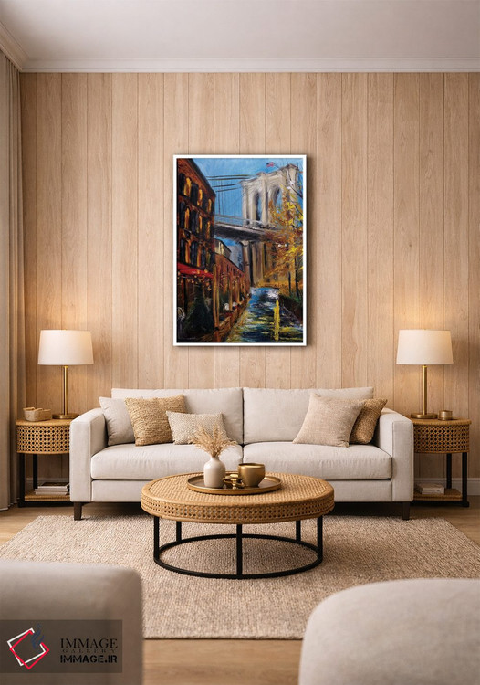 تابلو کلاسیک پاییز در پل بروکلین اثر روسـلانا لواندووسکا - D1W
