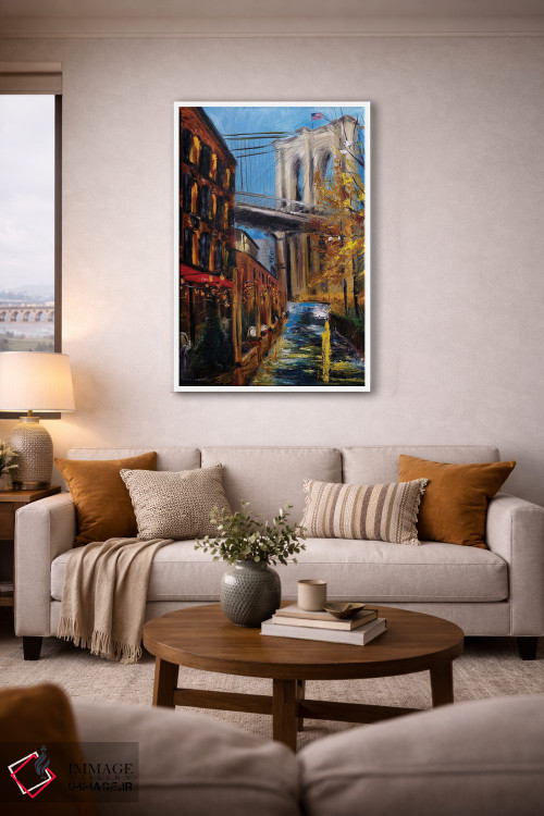 تابلو کلاسیک پاییز در پل بروکلین اثر روسـلانا لواندووسکا - D2W