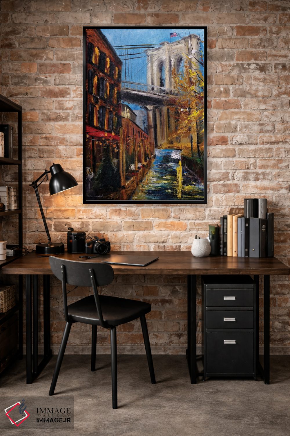 تابلو کلاسیک پاییز در پل بروکلین اثر روسـلانا لواندووسکا - D4B