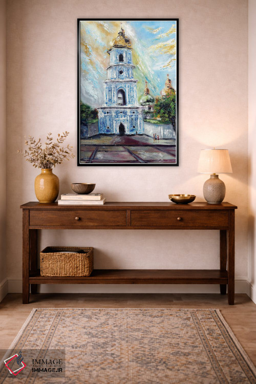 تابلو کلاسیک کی یف با گنبد طلایی، اوکراین اثر روسـلانا لواندووسکا - D4B
