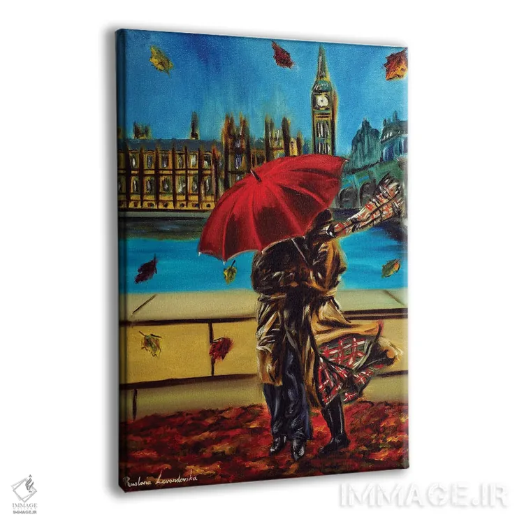 تابلو دکوراتیو آغوش لندن اثر روسـلانا لواندووسکا - نمای پرسپکتیو محصول
