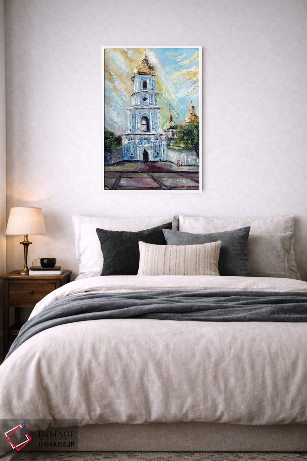 تابلو کلاسیک کی یف با گنبد طلایی، اوکراین اثر روسـلانا لواندووسکا - D5W