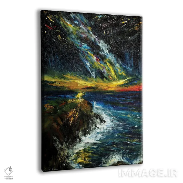 تابلو کلاسیک میان ستارگان و اقیانوس، هاوایی اثر روسـلانا لواندووسکا - نمای پرسپکتیو محصول