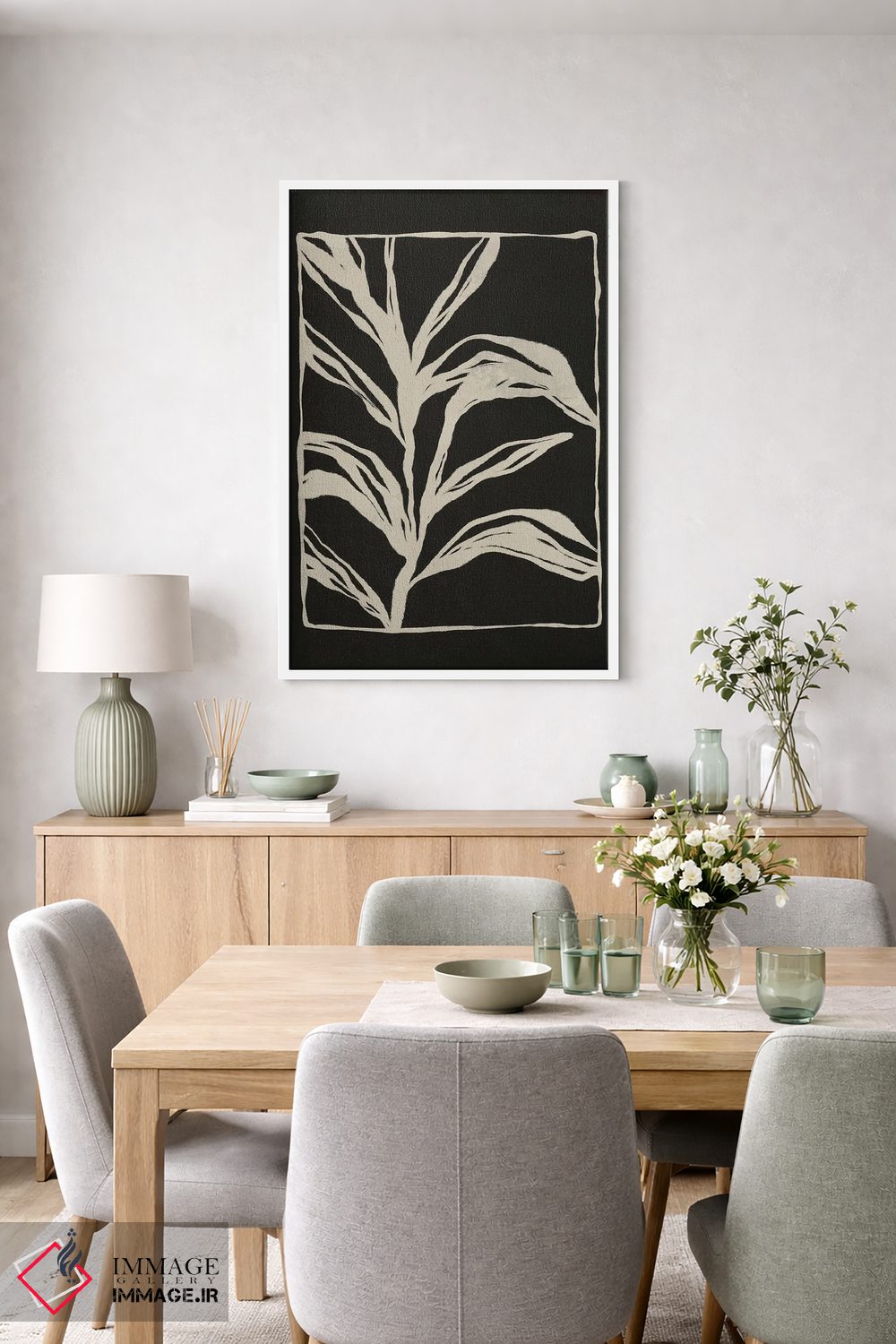 تابلو مینیمال باغ اثر لیوین لی - D6W