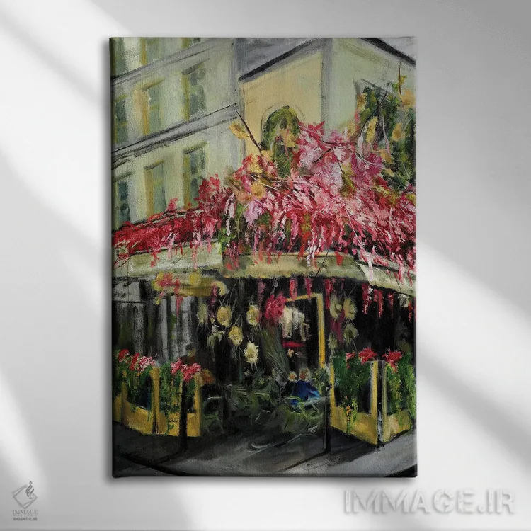 تابلو کلاسیک کافه پاریس اثر روسـلانا لواندووسکا - نمای روبهرو روی دیوار