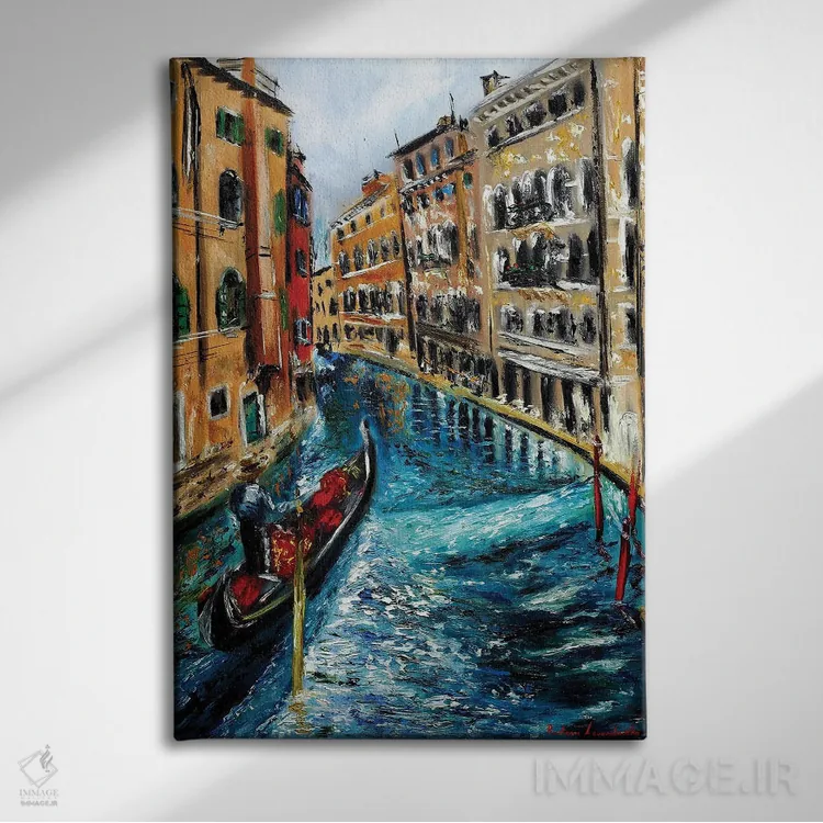 تابلو کلاسیک گوندولا در ونیز اثر روسـلانا لواندووسکا - نمای روبهرو روی دیوار