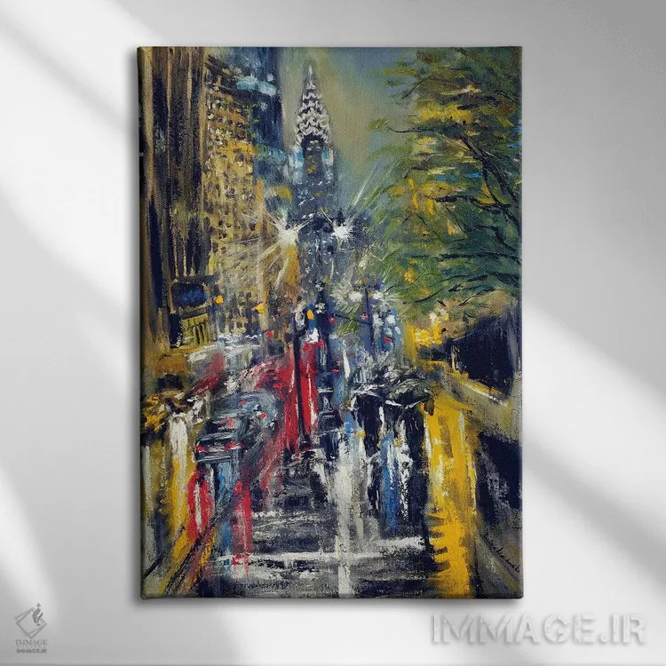 تابلو کلاسیک ساختمان کرایسلر نیویورک اثر روسـلانا لواندووسکا - نمای روبهرو روی دیوار