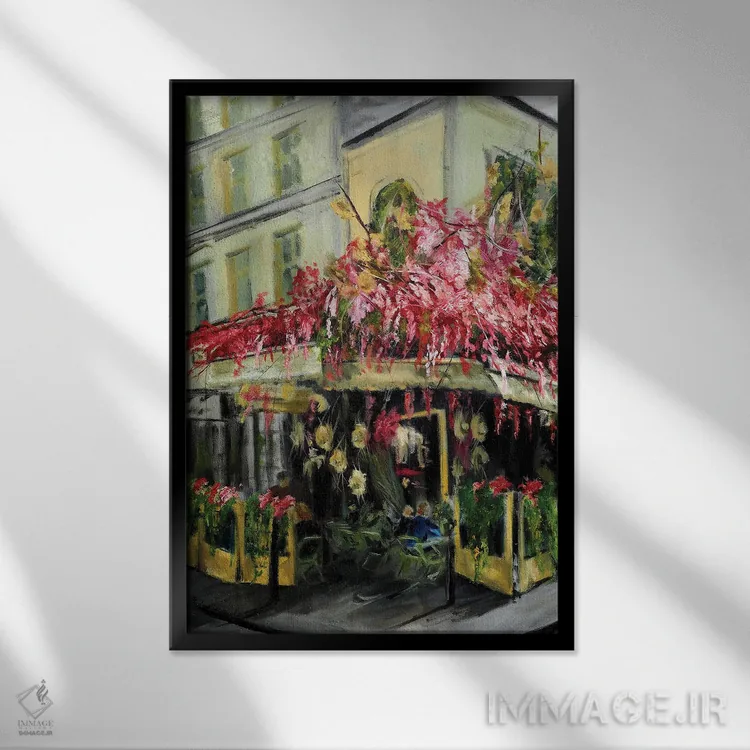 تابلو کلاسیک کافه پاریس اثر روسـلانا لواندووسکا - نمای قابدار مشکی