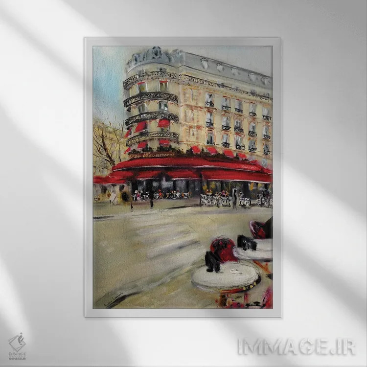 تابلو کلاسیک آبجوسازی پاریس، تریادو هاوسمان اثر روسـلانا لواندووسکا - نمای قابدار سفید