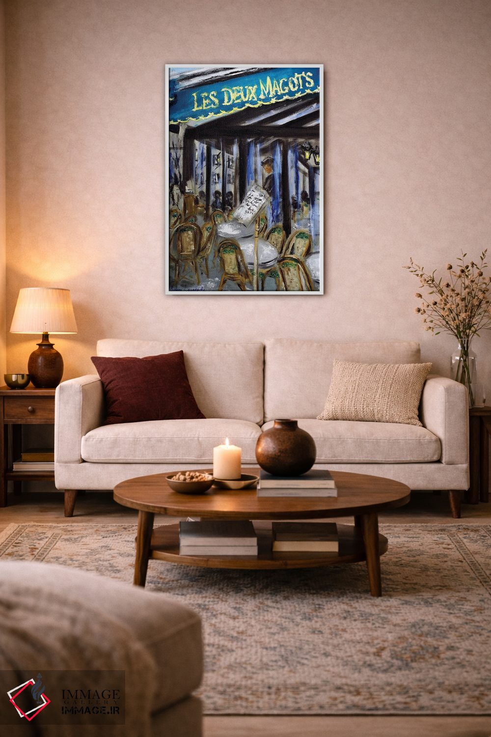 تابلو کلاسیک لس دو ماگو، پاریس اثر روسـلانا لواندووسکا - D2W