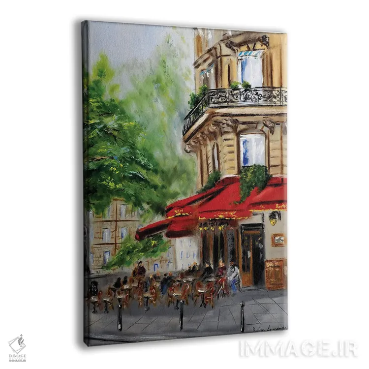 تابلو کلاسیک کافه گوشه ای پاریس اثر روسـلانا لواندووسکا - نمای پرسپکتیو محصول