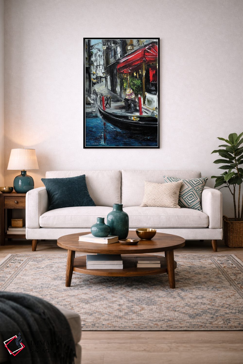 تابلو کلاسیک گوندولیر در ونیز اثر روسـلانا لواندووسکا - D4B
