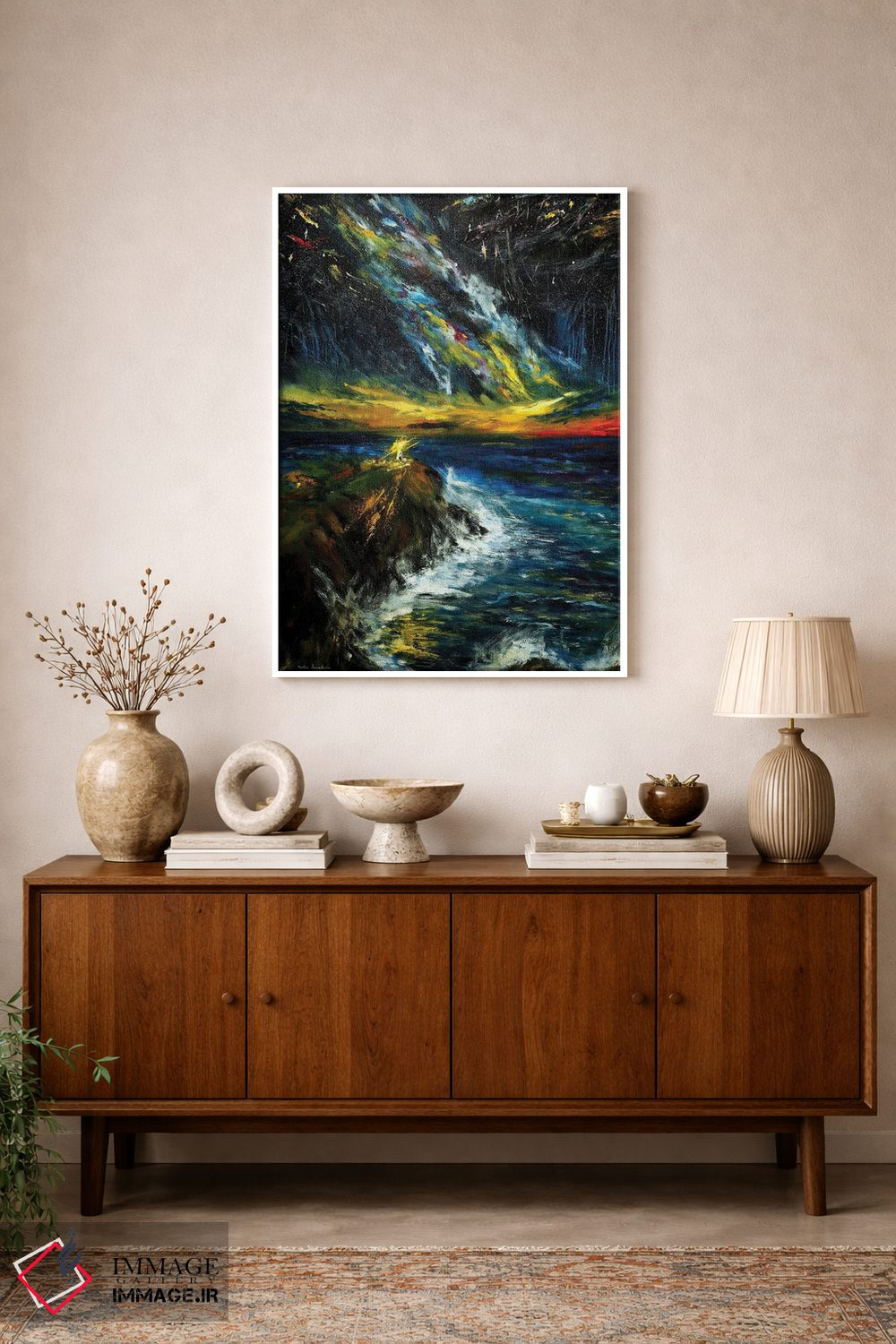 تابلو کلاسیک میان ستارگان و اقیانوس، هاوایی اثر روسـلانا لواندووسکا - D1W