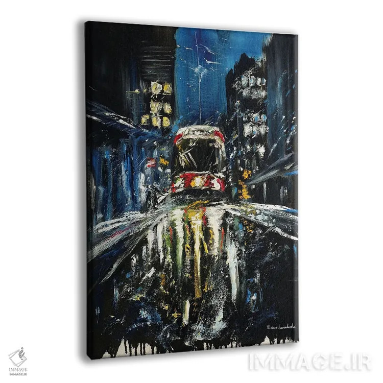 تابلو کلاسیک تراموای قرمز تورنتو اثر روسـلانا لواندووسکا - نمای پرسپکتیو محصول