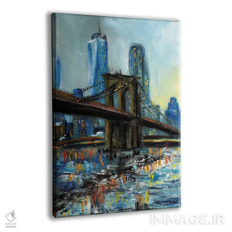 تابلو کلاسیک پل بروکلین، چشم انداز منهتن اثر روسـلانا لواندووسکا - نمای پرسپکتیو محصول