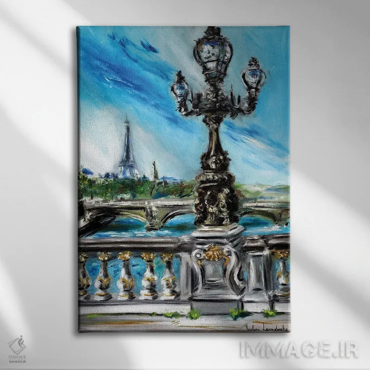 تابلو کلاسیک پل الکساندر سوم، پاریس اثر روسـلانا لواندووسکا - نمای روبهرو روی دیوار