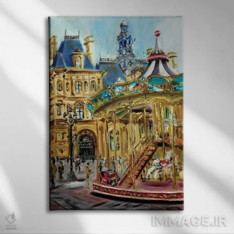تابلو کلاسیک خیابان های پاریس اثر روسـلانا لواندووسکا - نمای روبهرو روی دیوار