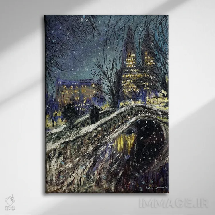 تابلو کلاسیک سرزمین عجایب زمستانی اثر روسـلانا لواندووسکا - نمای روبهرو روی دیوار