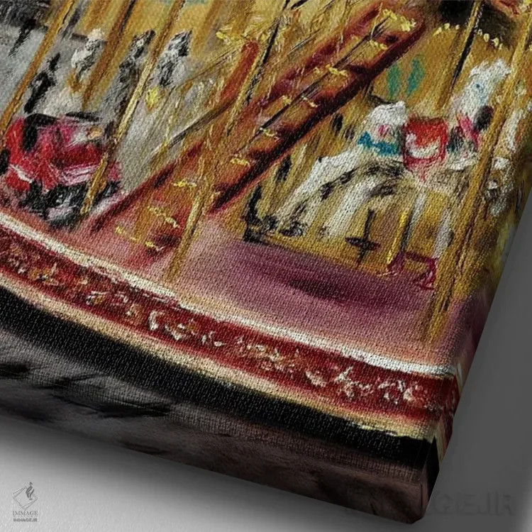 تابلو کلاسیک خیابان های پاریس اثر روسـلانا لواندووسکا - نمای نزدیک بافت بوم