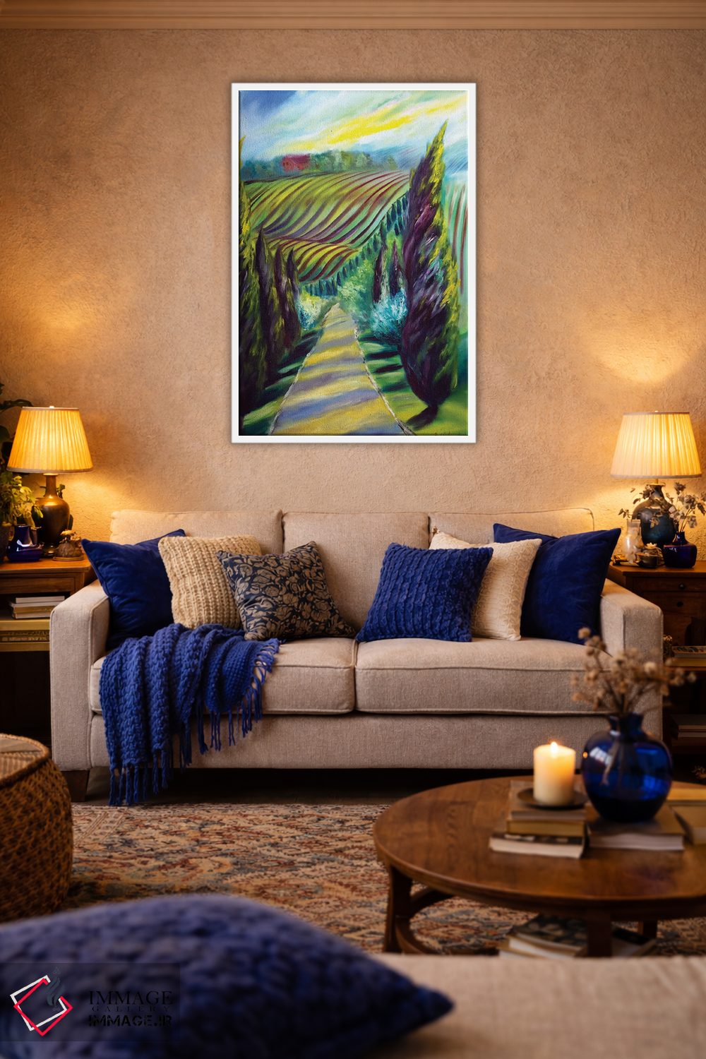 تابلو دکوراتیو زیر آفتاب توسکانی در ایتالیا اثر روسـلانا لواندووسکا - D4W