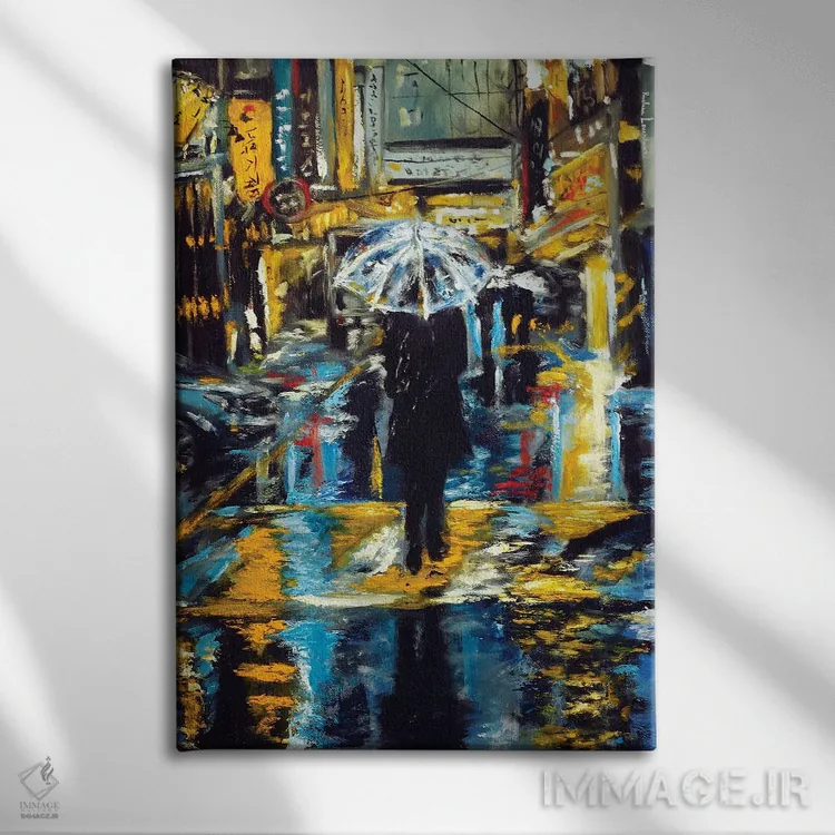 تابلو کلاسیک زیر چتر اثر روسـلانا لواندووسکا - نمای روبهرو روی دیوار