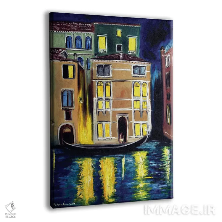 تابلو کلاسیک شب در ونیز، ایتالیا اثر روسـلانا لواندووسکا - نمای پرسپکتیو محصول