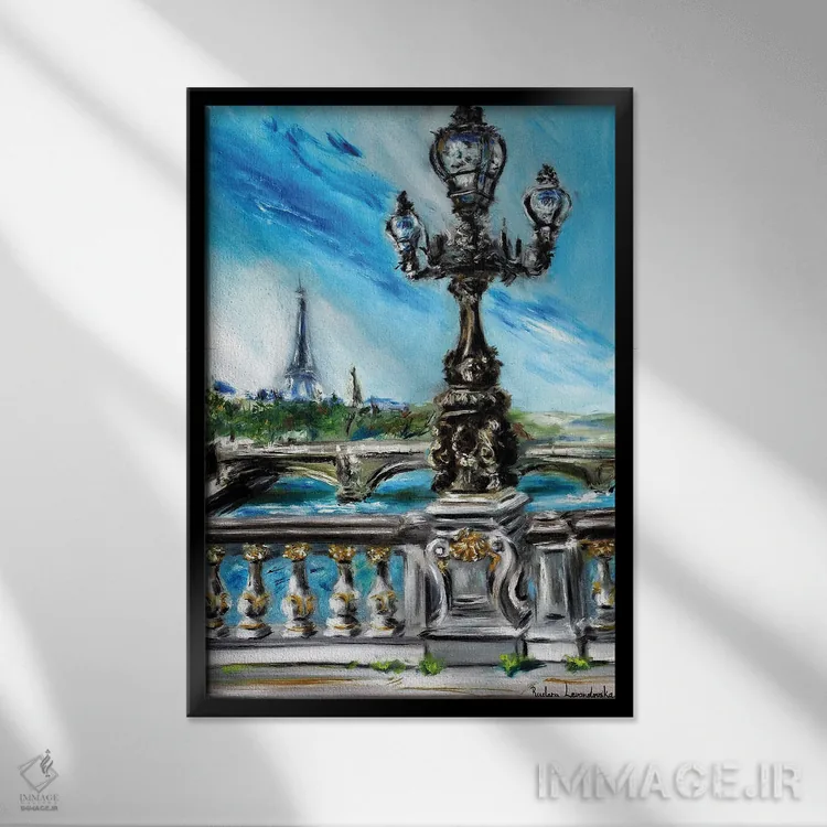 تابلو کلاسیک پل الکساندر سوم، پاریس اثر روسـلانا لواندووسکا - نمای قابدار مشکی