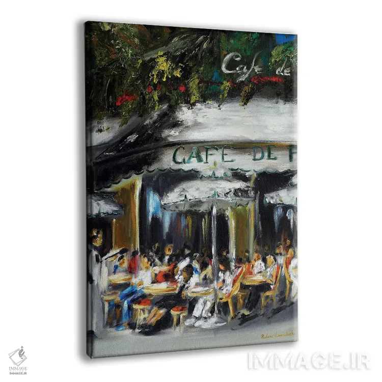 تابلو کلاسیک کافه دو فلور، پاریس اثر روسـلانا لواندووسکا - نمای پرسپکتیو محصول