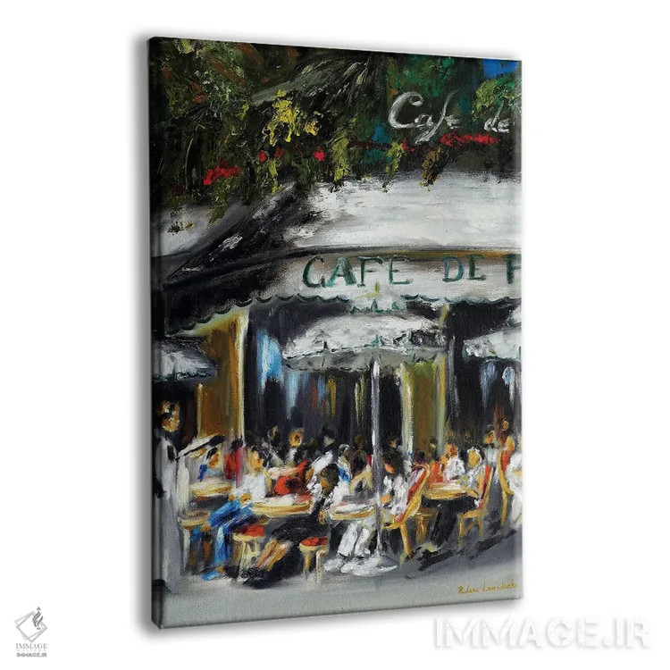 تابلو کلاسیک کافه دو فلور، پاریس اثر روسـلانا لواندووسکا - نمای پرسپکتیو محصول