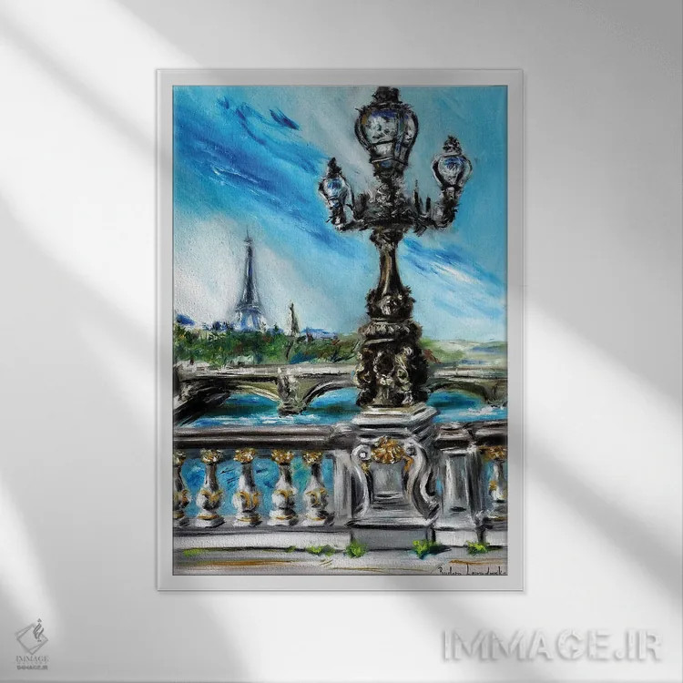 تابلو کلاسیک پل الکساندر سوم، پاریس اثر روسـلانا لواندووسکا - نمای قابدار سفید