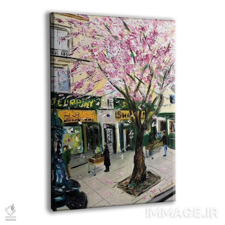 تابلو کلاسیک شکوفه های گیلاس در شکسپیر و شرکا، پاریس اثر روسـلانا لواندووسکا - نمای پرسپکتیو محصول