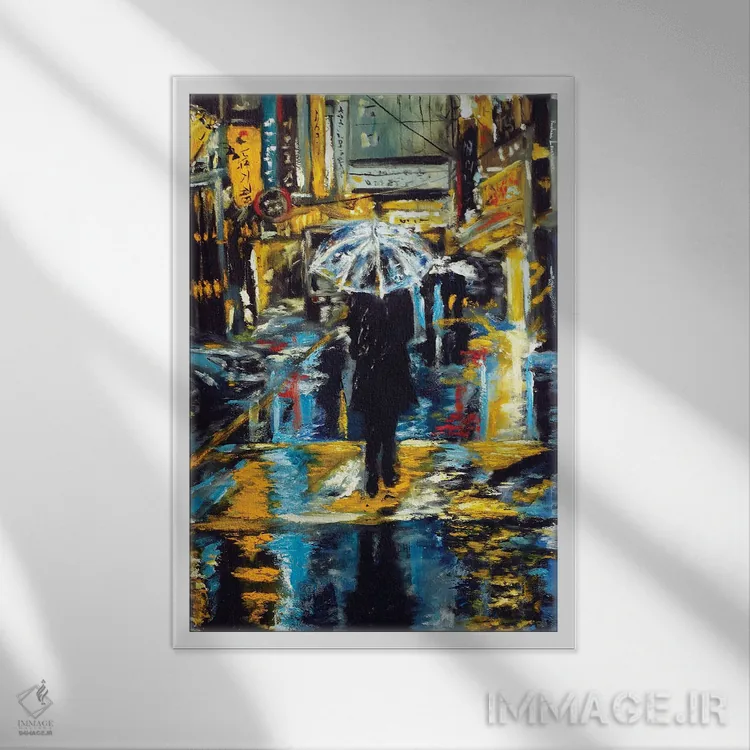 تابلو کلاسیک زیر چتر اثر روسـلانا لواندووسکا - نمای قابدار سفید