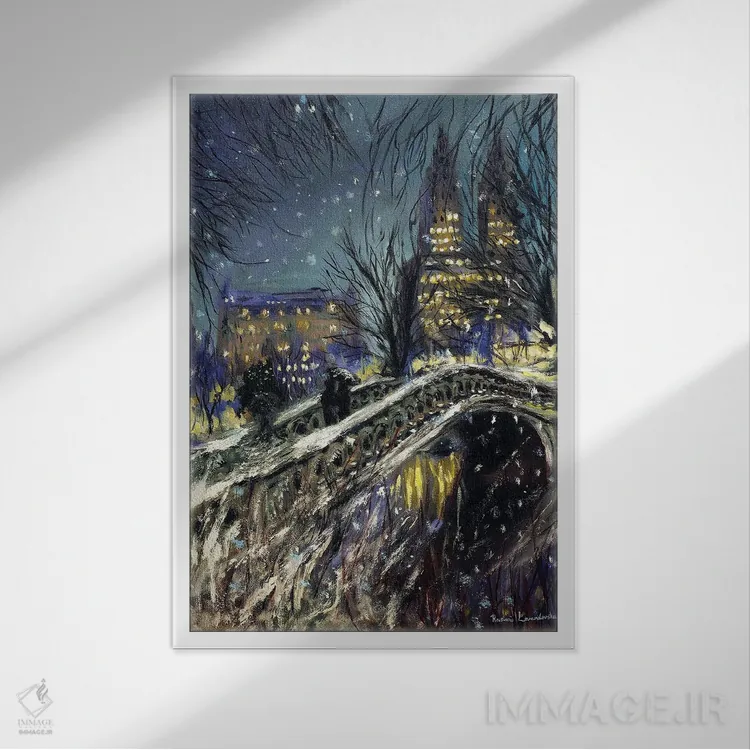 تابلو کلاسیک سرزمین عجایب زمستانی اثر روسـلانا لواندووسکا - نمای قابدار سفید