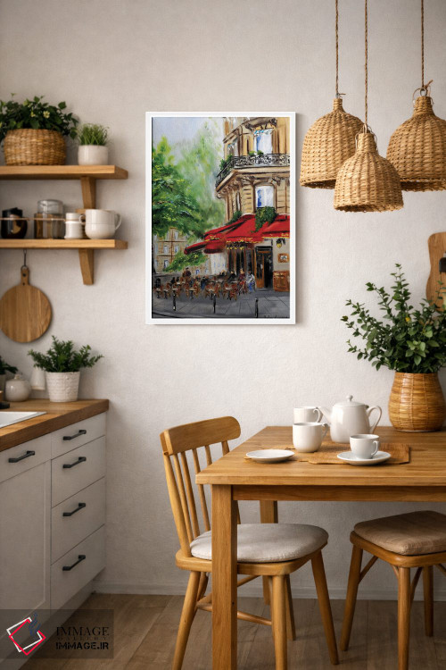 تابلو کلاسیک کافه گوشه ای پاریس اثر روسـلانا لواندووسکا - D3W