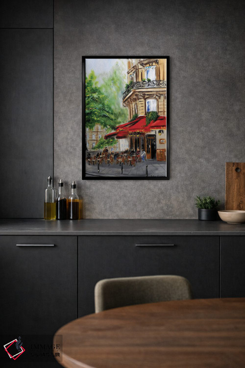 تابلو کلاسیک کافه گوشه ای پاریس اثر روسـلانا لواندووسکا - D2B