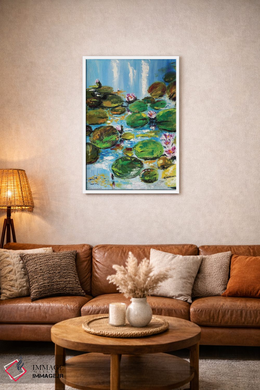 تابلو کلاسیک برکه نیلوفر آبی اثر روسـلانا لواندووسکا - D1W
