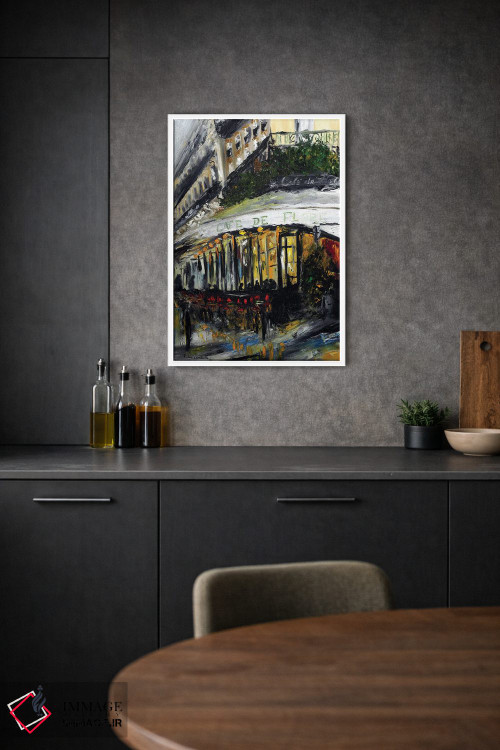 تابلو کلاسیک کافه دو فلور، عصر پاریس اثر روسـلانا لواندووسکا - D1W