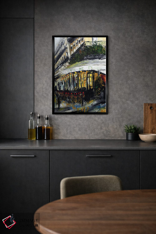 تابلو کلاسیک کافه دو فلور، عصر پاریس اثر روسـلانا لواندووسکا - D2B
