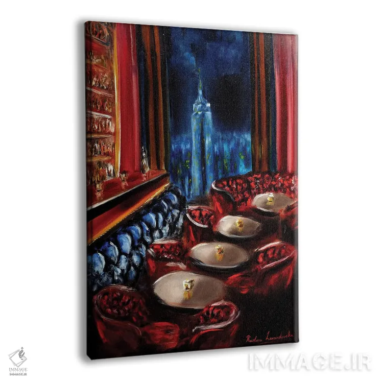 تابلو کلاسیک بار نوشیدنی نیویورک اثر روسـلانا لواندووسکا - نمای پرسپکتیو محصول