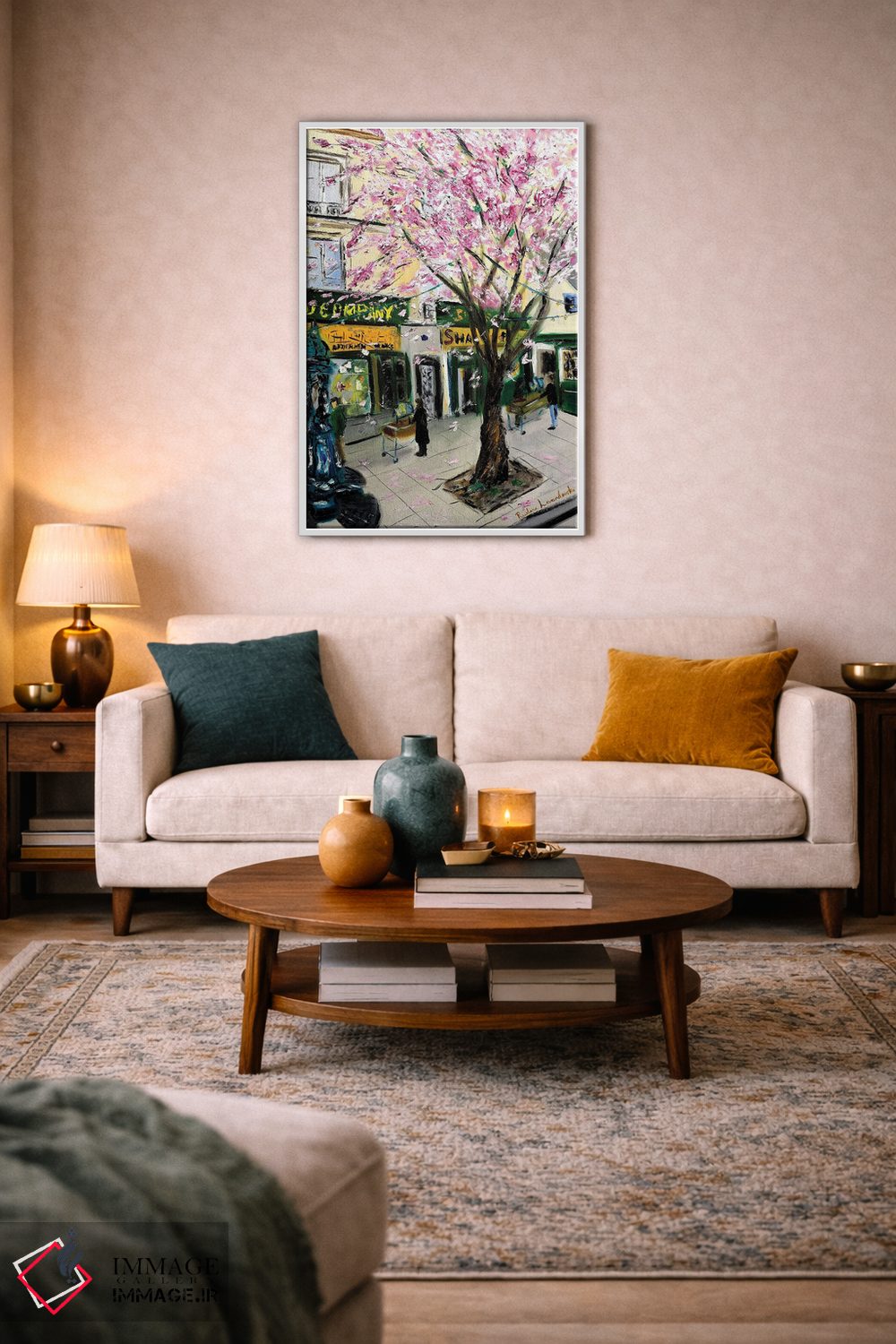 تابلو کلاسیک شکوفه های گیلاس در شکسپیر و شرکا، پاریس اثر روسـلانا لواندووسکا - D2W