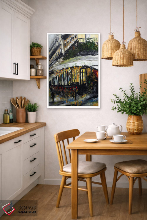 تابلو کلاسیک کافه دو فلور، عصر پاریس اثر روسـلانا لواندووسکا - D6W