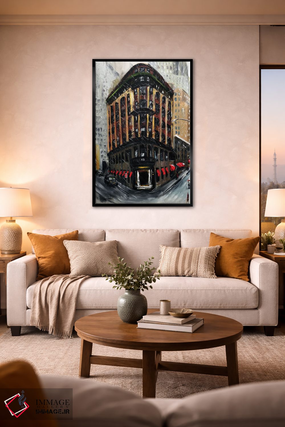 تابلو کلاسیک برف در شهر نیویورک، وال استریت اثر روسـلانا لواندووسکا - D2B