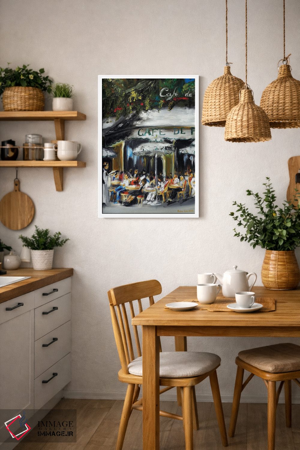 تابلو کلاسیک کافه دو فلور، پاریس اثر روسـلانا لواندووسکا - D3W