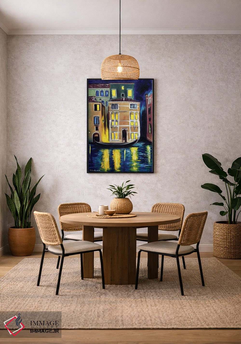 تابلو کلاسیک شب در ونیز، ایتالیا اثر روسـلانا لواندووسکا - D4B